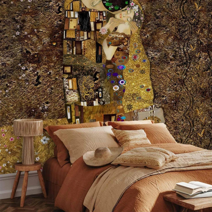 Fototapeta - Inspiracja Klimtem: Złoty pocałunek