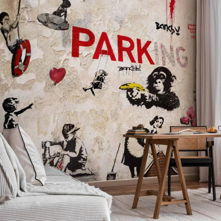 Fototapeta - Kolaż graffiti (Banksy)