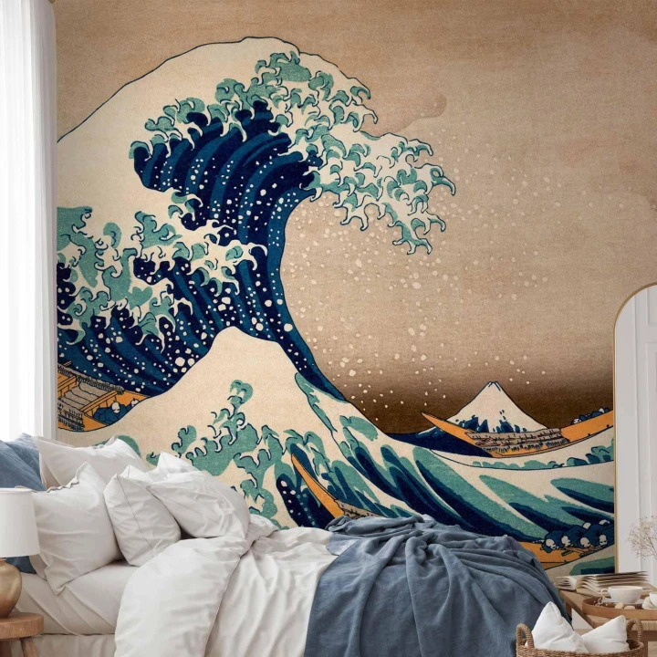 Fototapeta - Hokusai: Wielka fala w Kanagawie (Reprodukcja)
