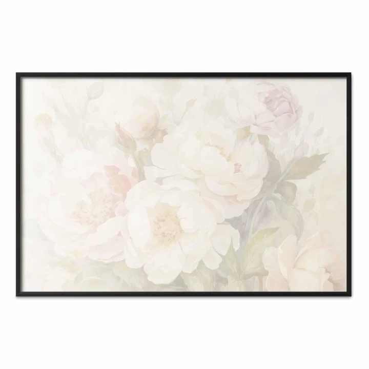 Plakat - Piwonie we mgle