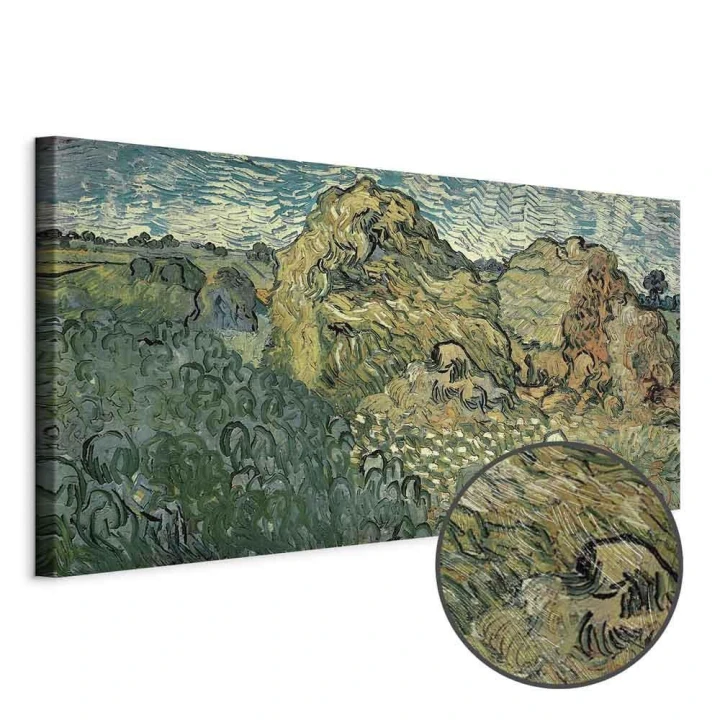 Obraz - Vincent Van Gogh – Pole ze stogami pszenicy