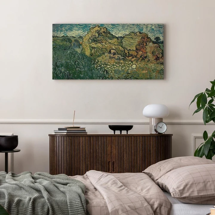 Obraz - Vincent Van Gogh – Pole ze stogami pszenicy
