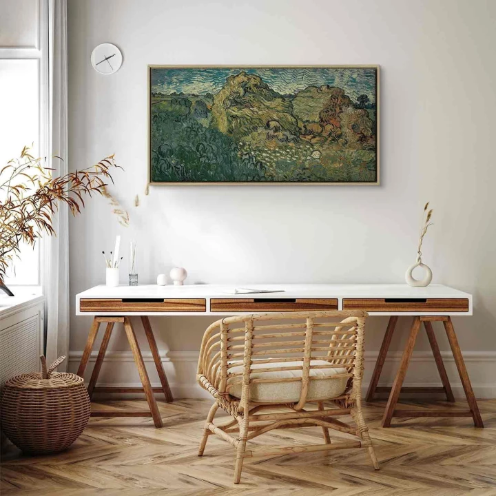 Obraz - Vincent Van Gogh – Pole ze stogami pszenicy