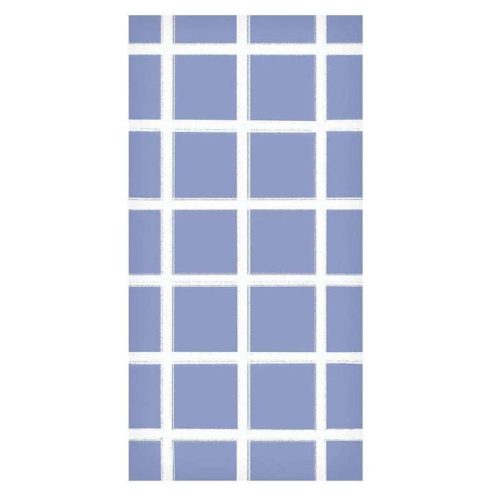 Tapeta - Linie i symetria - ekspresyjna biała krata na niebieskim tle