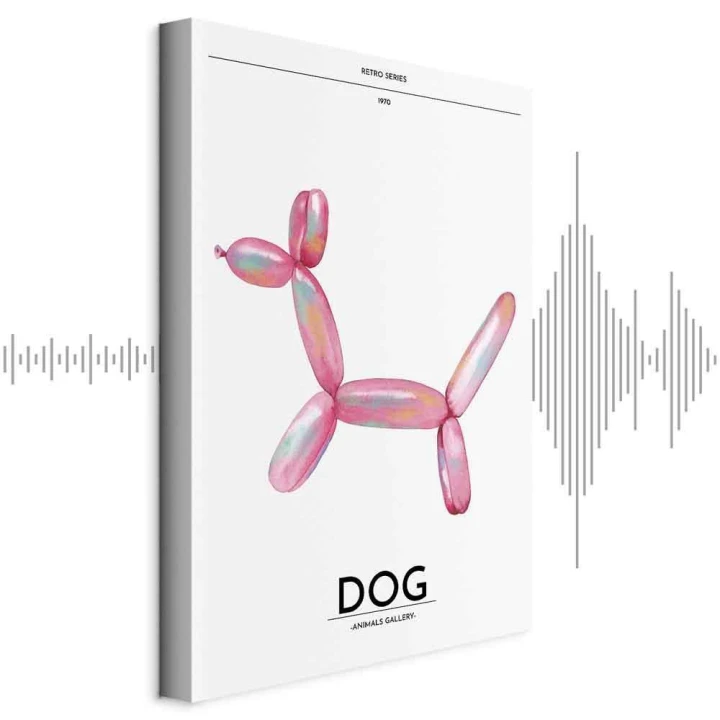 Obraz - Holo-Dog - Kolorowy pies w stylu retro