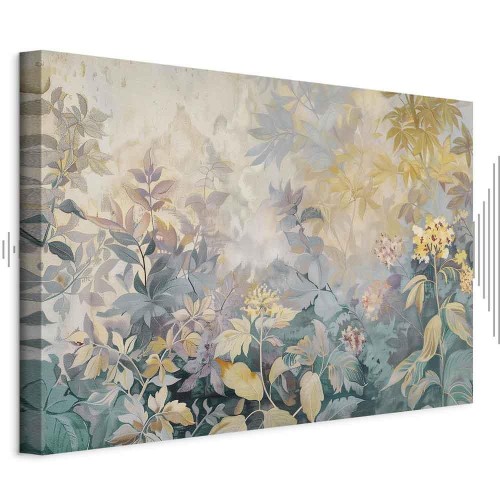 Obraz - Gobelinowy wzór z łąką i kwiatami kilim z wiosennym motywem