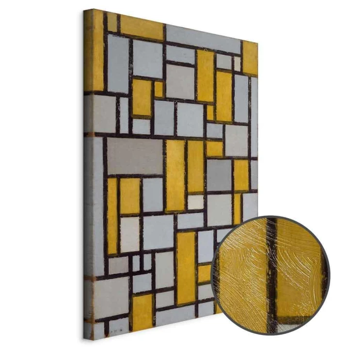 Obraz - Piet Mondrian – Kompozycja z siatką 1