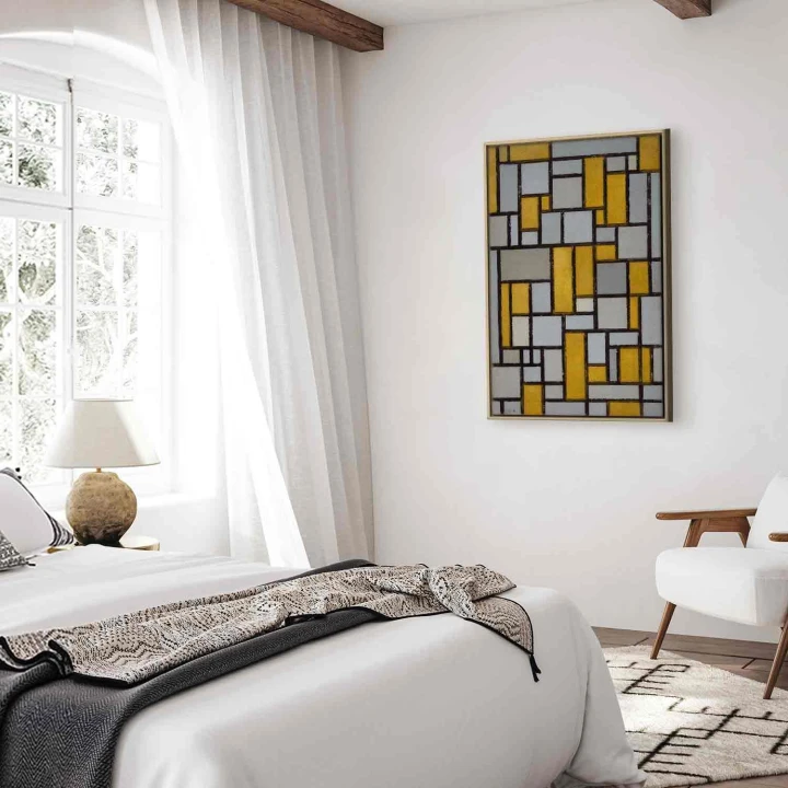 Obraz - Piet Mondrian – Kompozycja z siatką 1