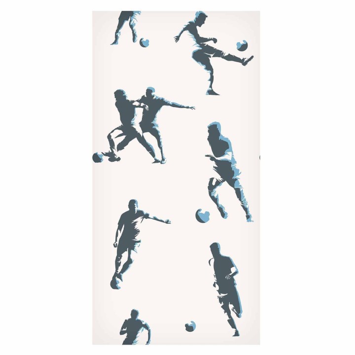 Tapeta - Futbolowe Postacie - Akcja i ruch w sylwetkach na jasnym tle