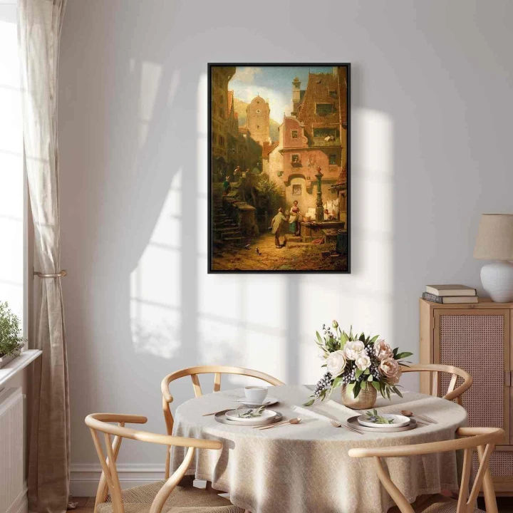 Obraz - Carl Spitzweg – Życzliwy prezentujący kwiaty