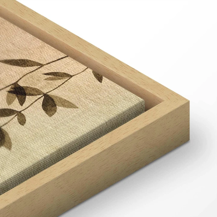 Obraz - Wiosenny sad - koliberki wśród gałęzi drzew w odcieniach beżu