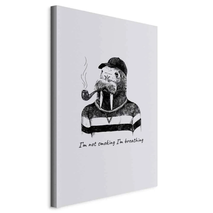 Obraz - I'm not smoking I'm breathing (1-częściowy) pionowy