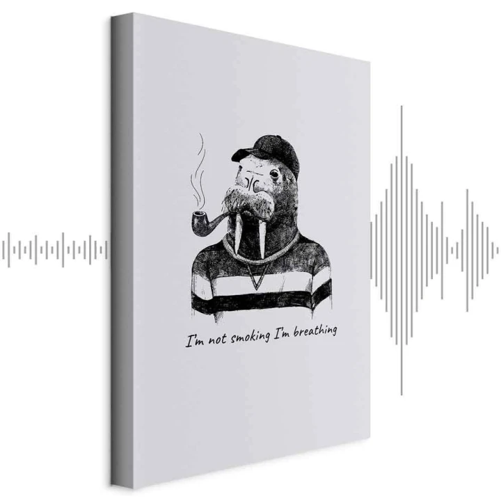 Obraz - I'm not smoking I'm breathing (1-częściowy) pionowy