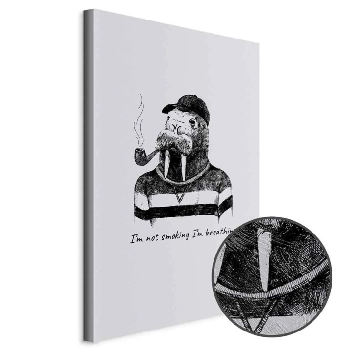 Obraz - I'm not smoking I'm breathing (1-częściowy) pionowy