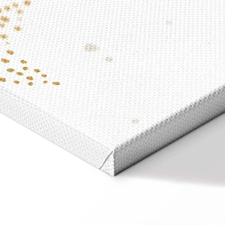 Obraz - Bajeczna galaktyka - Fazy księżyca w odcieniach żółci wśród gwiazdek w barwach beżu i popielu z gwiezdnym pyłem