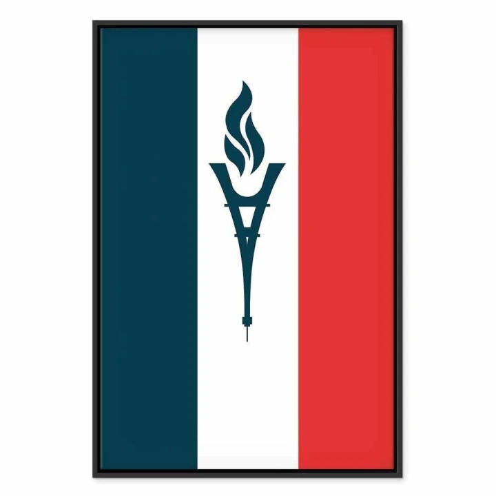 Obraz - Znicz na tle flagi Francji