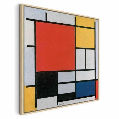 Obraz - Piet Mondrian – Kompozycja z czerwonym, żółtym, niebieskim i czarnym