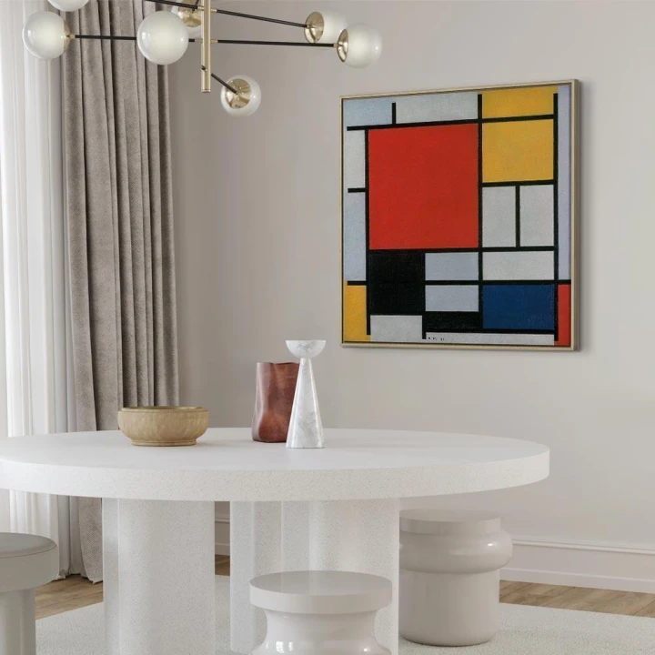 Obraz - Piet Mondrian – Kompozycja z czerwonym, żółtym, niebieskim i czarnym