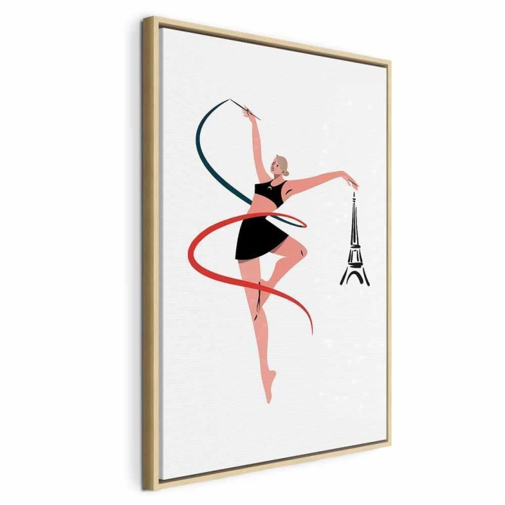 Obraz - Gimnastyka artystyczna - ilustracja kobiety z szarfą