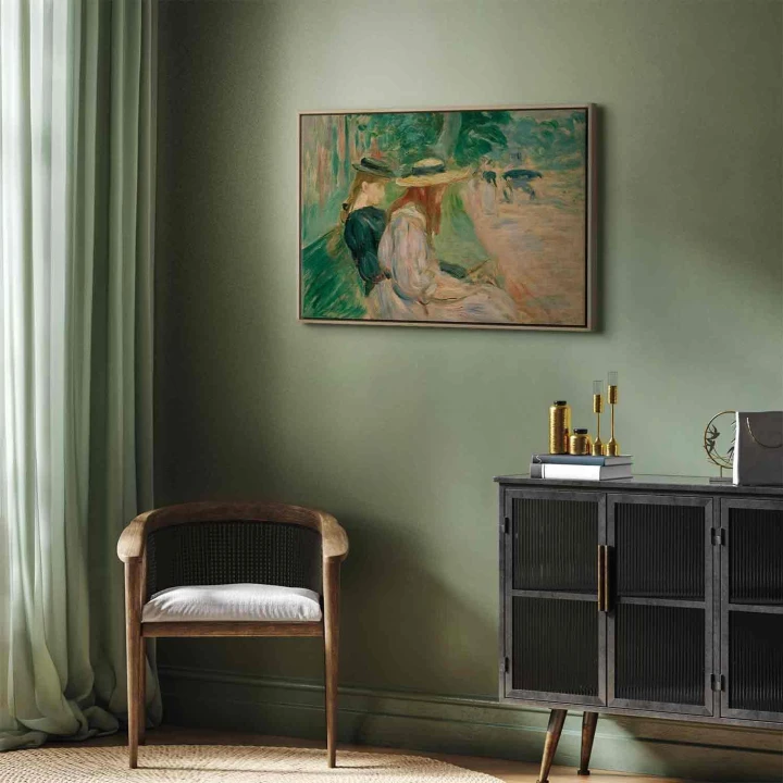 Obraz - Berthe Morisot – Na ławce w Lasku Bulońskim