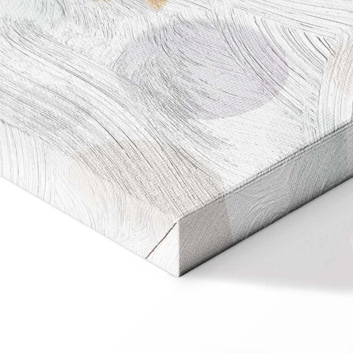 Obraz - Galaktyczne zawody - Miś biorący udział w wyścigach samochodowych pośród planet chmur i gwiazd w pastelowej kolorystyce