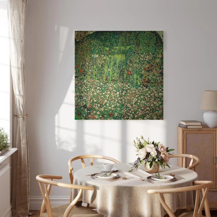 Obraz - Gustav Klimt – Gartenlandschaft mit Bergkuppe