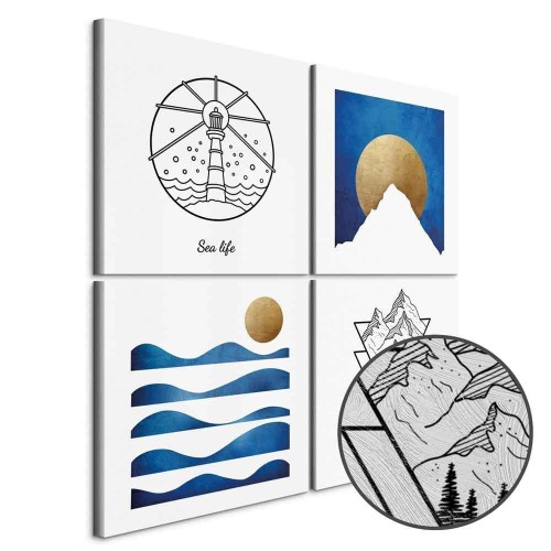 Obraz - Morze czy góry (4-częściowy)