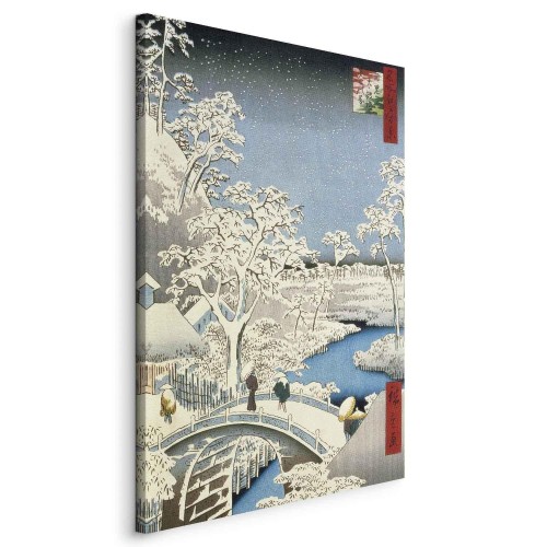 Obraz - Utagawa Hiroshige – Most Meguro Drum i Wzgórze Zachodzącego Słońca