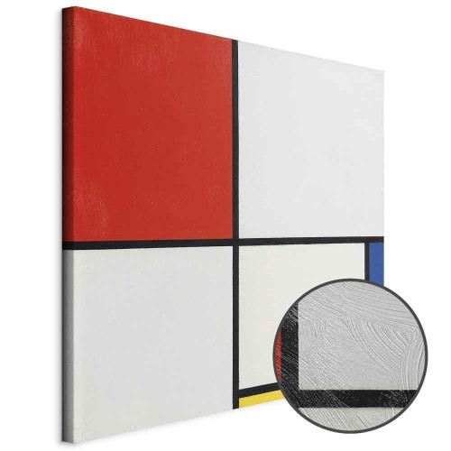 Obraz - Piet Mondrian – Kompozycja nr III z czerwonym, niebieskim, żółtym i czarnym