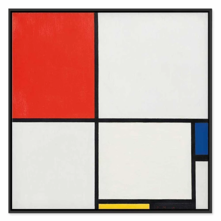 Obraz - Piet Mondrian – Kompozycja nr III z czerwonym, niebieskim, żółtym i czarnym