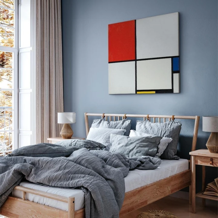 Obraz - Piet Mondrian – Kompozycja nr III z czerwonym, niebieskim, żółtym i czarnym