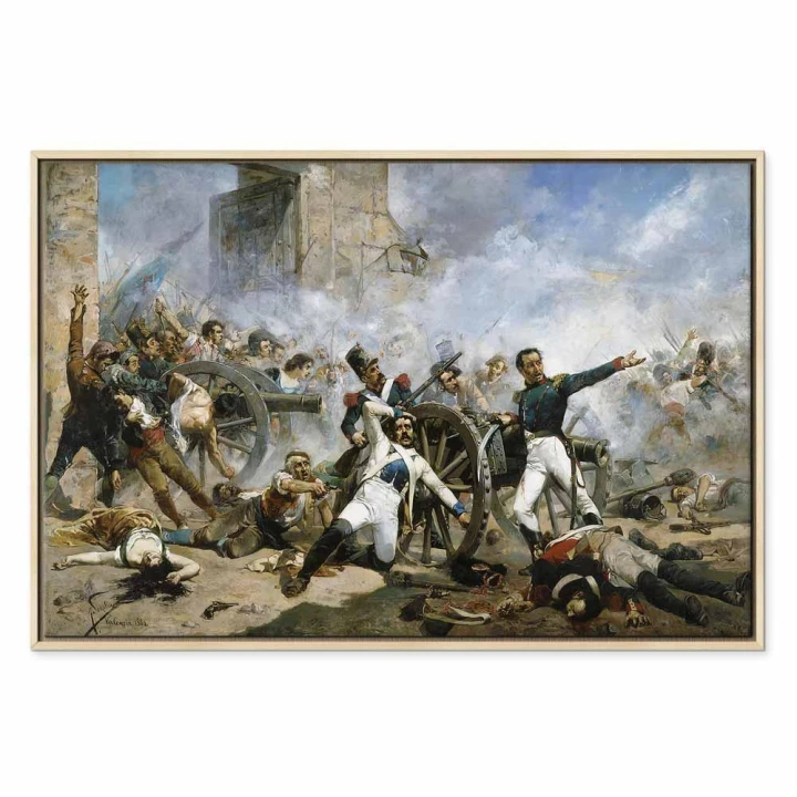 Obraz - Joaquín Sorolla y Bastida – Śmierć Pedro Velarde y Santillána podczas obrony koszar artyleryjskich Monteleon