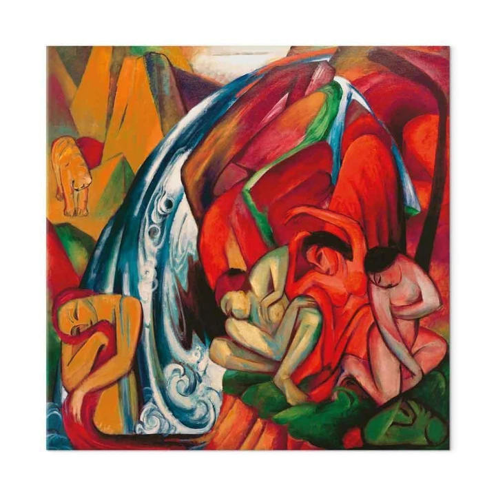 Obraz - Franz Marc – Wodospad (Kobiety pod wodospadem)