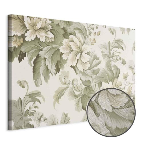 Obraz - Retro vintage kwiaty w delikatnych kolorach kremowych i zielonych