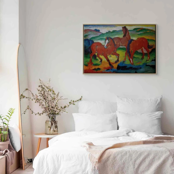 Obraz - Franz Marc – Czerwone konie (Pasące się Konie IV)
