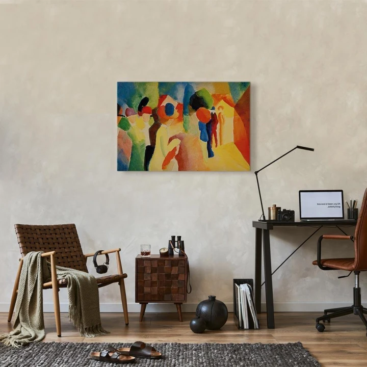 Obraz - August Macke – Kobieta w żółtym płaszczu
