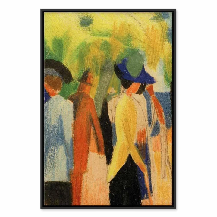 Obraz - August Macke – Spacerowicze pod drzewami (spacerowicze w parku)