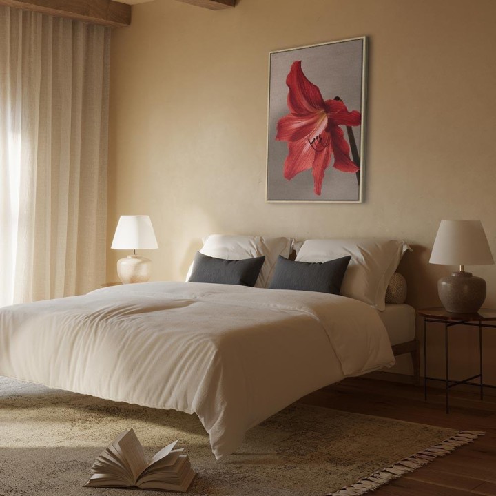 Obraz - Czerwony kwiat (1-częściowy) pionowy