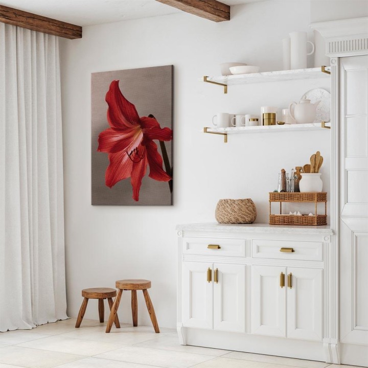 Obraz - Czerwony kwiat (1-częściowy) pionowy