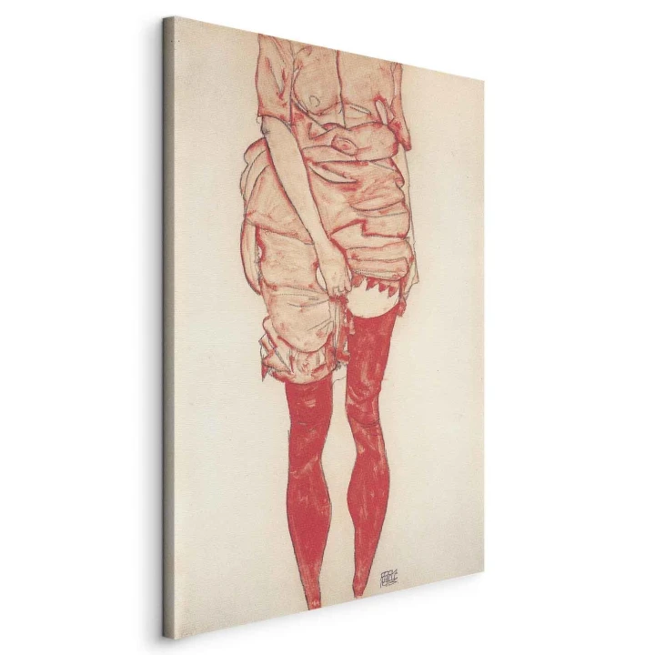 Obraz - Egon Schiele – Stojąca kobieta w czerwieni