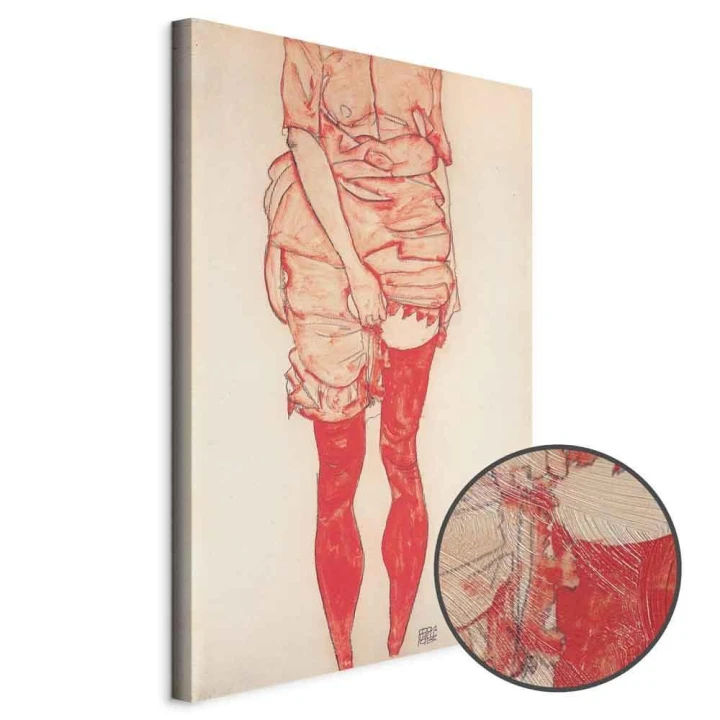 Obraz - Egon Schiele – Stojąca kobieta w czerwieni