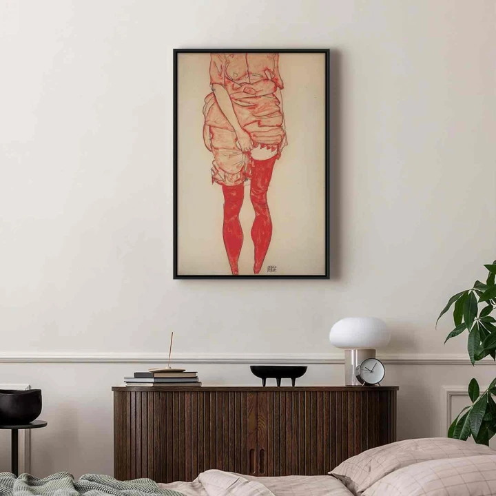 Obraz - Egon Schiele – Stojąca kobieta w czerwieni