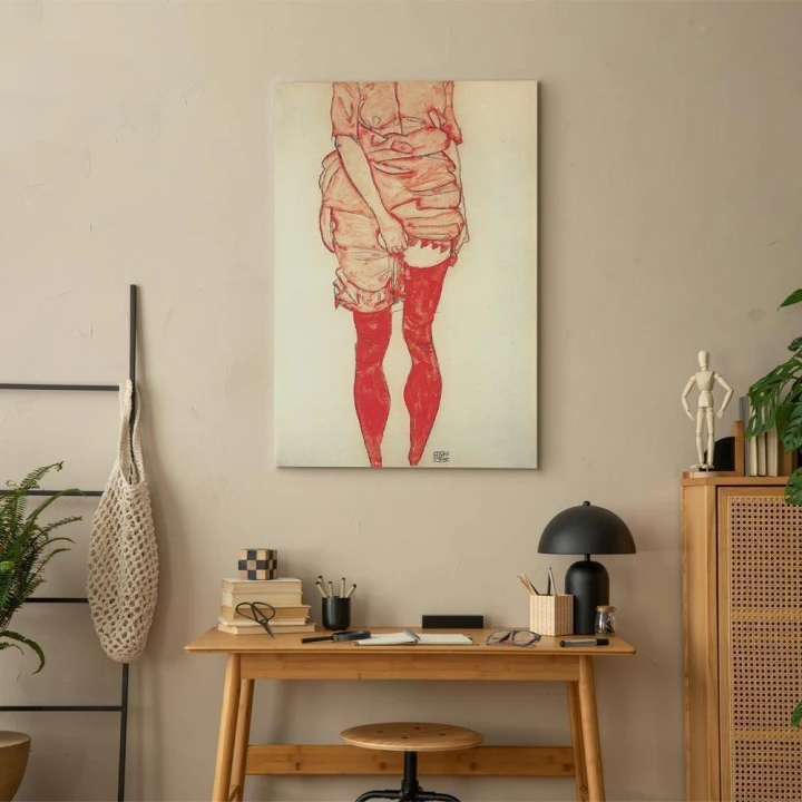 Obraz - Egon Schiele – Stojąca kobieta w czerwieni