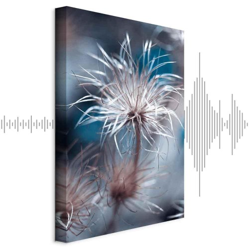 Obraz - Roślina w błękitach (1-częściowy) pionowy