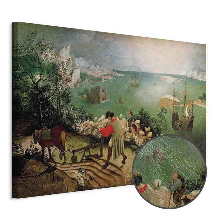 Obraz - Pieter Bruegel (starszy) – Pejzaż z upadkiem Ikara