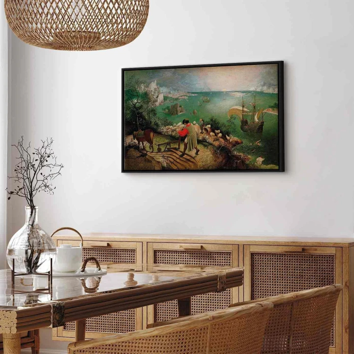 Obraz - Pieter Bruegel (starszy) – Pejzaż z upadkiem Ikara