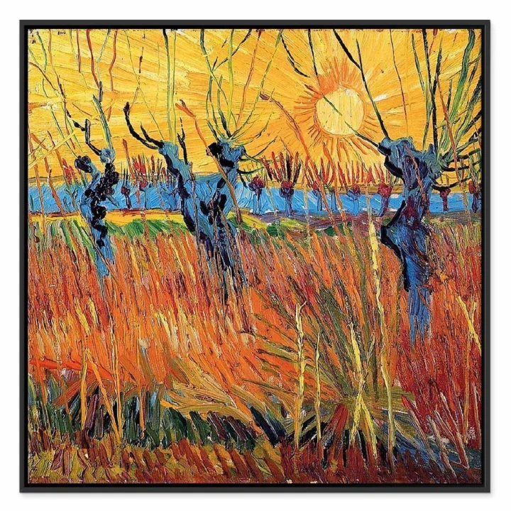 Obraz - Vincent van Gogh – Wierzby o zachodzie słońca