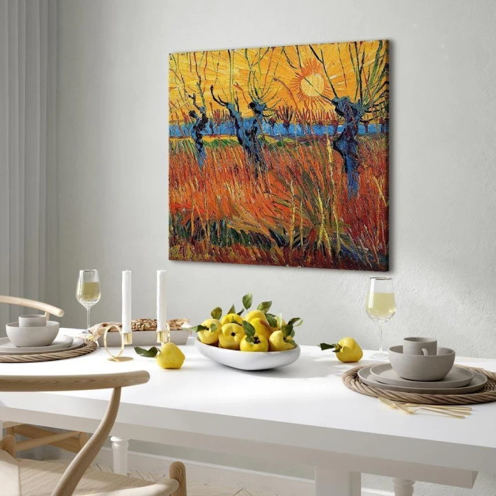Obraz - Vincent van Gogh – Wierzby o zachodzie słońca