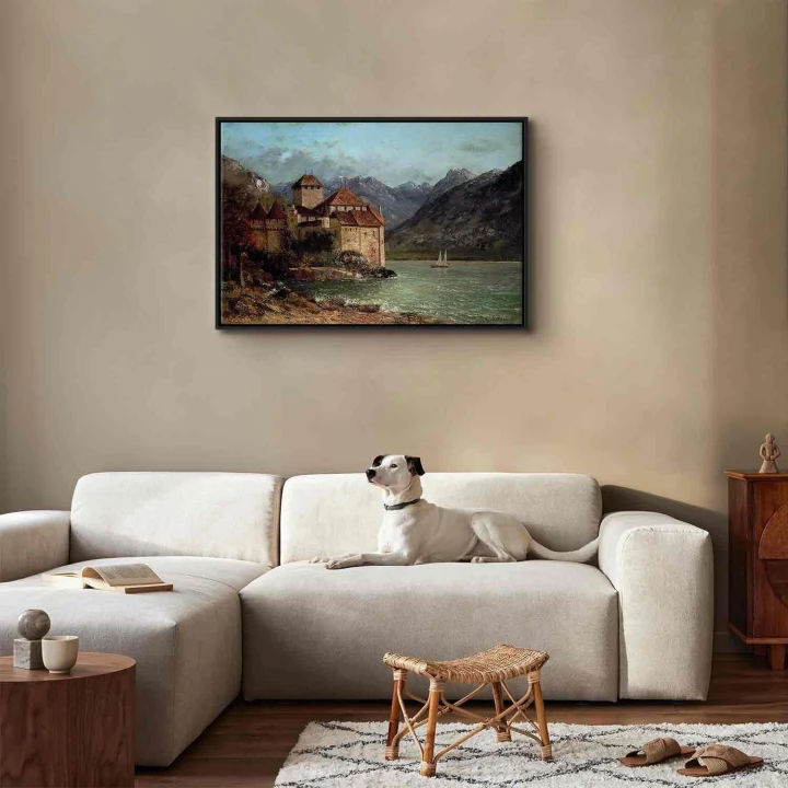 Obraz - Gustave Courbet – Zamek Chillon
