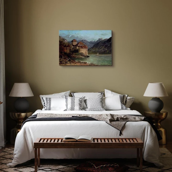 Obraz - Gustave Courbet – Zamek Chillon